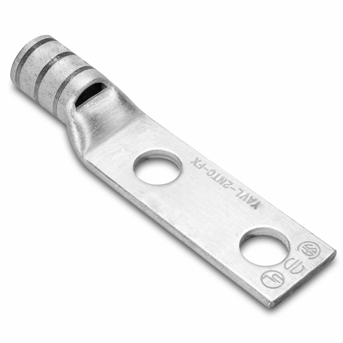 350 kcmil G,H,I,K,M,373 DLO CU, Two Hole, 1/2 Stud Size, 1-3/4 Hole Spacing, Standard Barrel, Inspection Window, Internal Chamfer, Tin Plated, UL/CSA, 90?C, Up to 35kV, Blue Color Code, 19 Die Index.