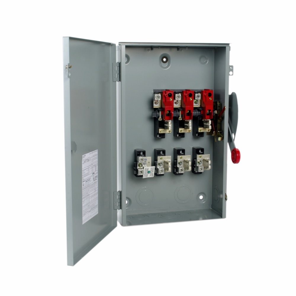 Eaton General duty cartridge fuse safety switch, 200 A, NEMA 3R, Painted galvanized steel, Class H fuses, Fusible with neutral, Three-pole, Four-wire, Category: general duty safety switch, 240 V