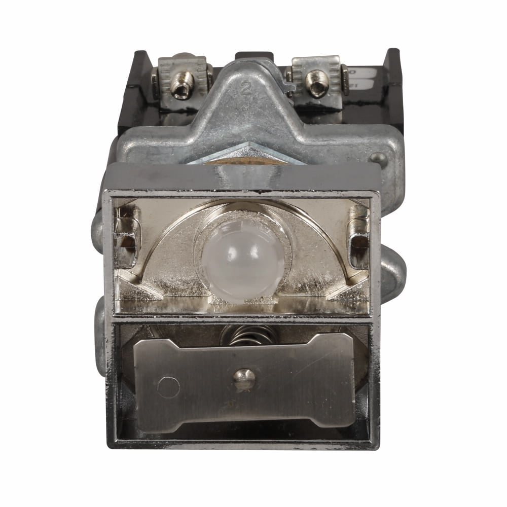 Eaton E30 pushbutton operator, 30.5 mm, Square Multifunction, NEMA 3, 3R, 4, 12, 13, Illuminated, Momentary (bottom), Single button, Incandescent, full voltage light unit, 120 Vac/dc light unit, 120PSB