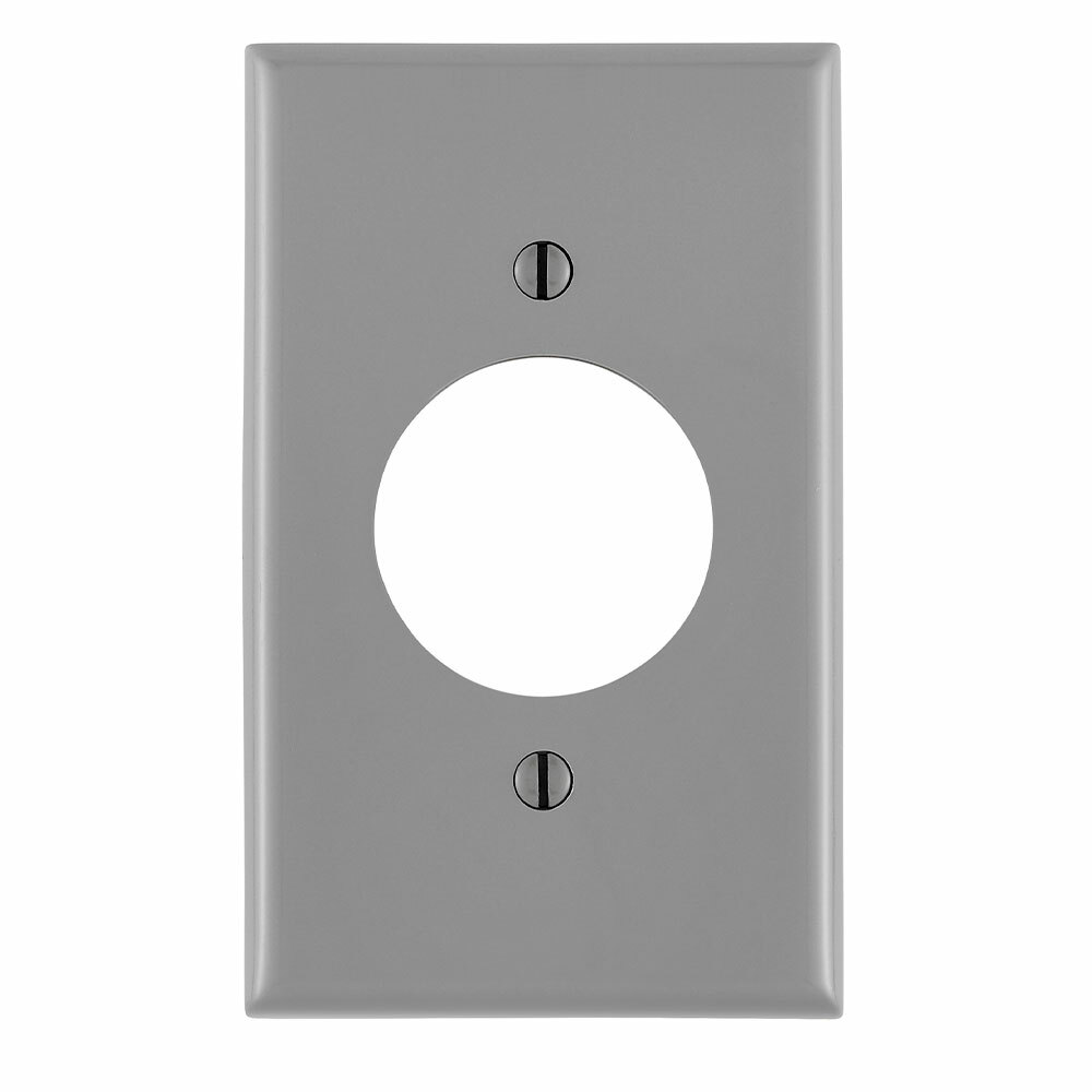 1-Gang 1.60-Inch Diameter, Device Receptacle Wallplate, Gray