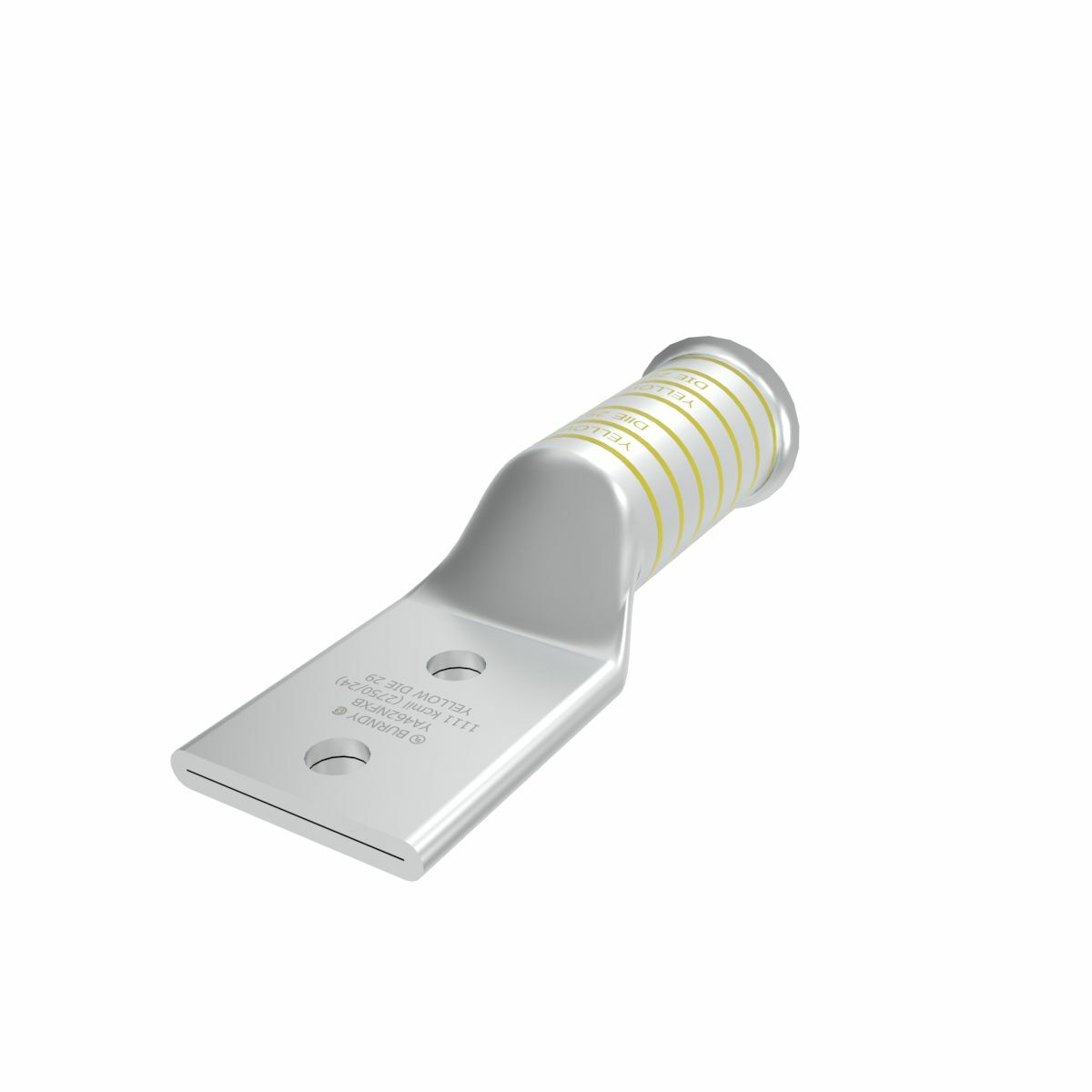 1111 KCMILDLO CU, Two Hole, 1/2 Stud Size, 1-3/4 Hole Spacing, Long Barrel, Bell End, Tin Plated, UL/CSA, 90?C, Up to 35kV,  Color Code,  Die Index.