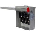 Low Voltage Circuit Protection General Duty Safety Switch. 3-Pole 3-Fuse and solid neutral Fused in a type 1 enclosure (indoor). Rated 240VAC (100A). Horse power (Std, Time delay) fused 1-PH 2-W (7-1/2, 15), 3-PH 3-W (15, 30), 250VDC (20). Special features service entrance labeled .