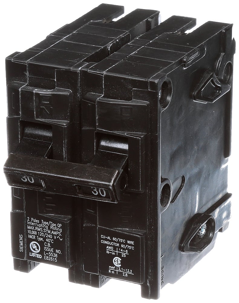  Low Voltage Residential Circuit Breakers Miniature Thermal Mag Circuit Breakers - Type QP/MP, 2-Pole, 120/240VAC are Circuit Protection Load Center Mains, Feeders, and Miniature Circuit Breakers. LS-SCHALTER 10KA 1POL C20