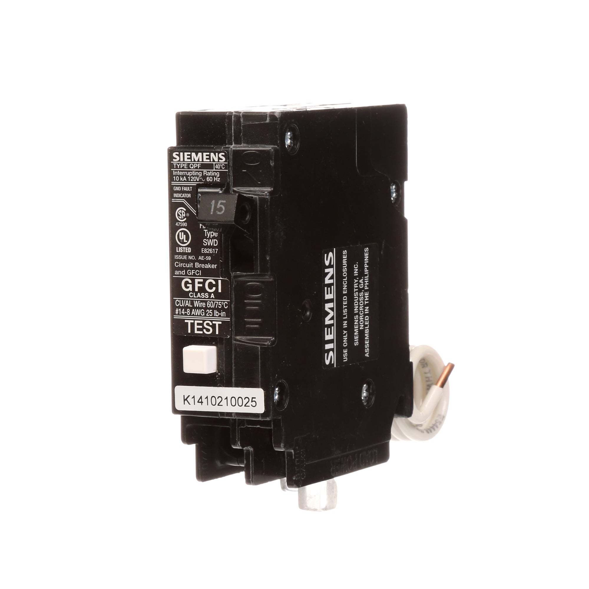 Low Voltage Residential Circuit Breakers Miniature Circuit Breakers GFCI - Personnel Protect 1-pole plug-on 10k are Circuit Protection Load Center Mains, Feeders, and Miniature Circuit Breakers. Replaced by US2 QF115A