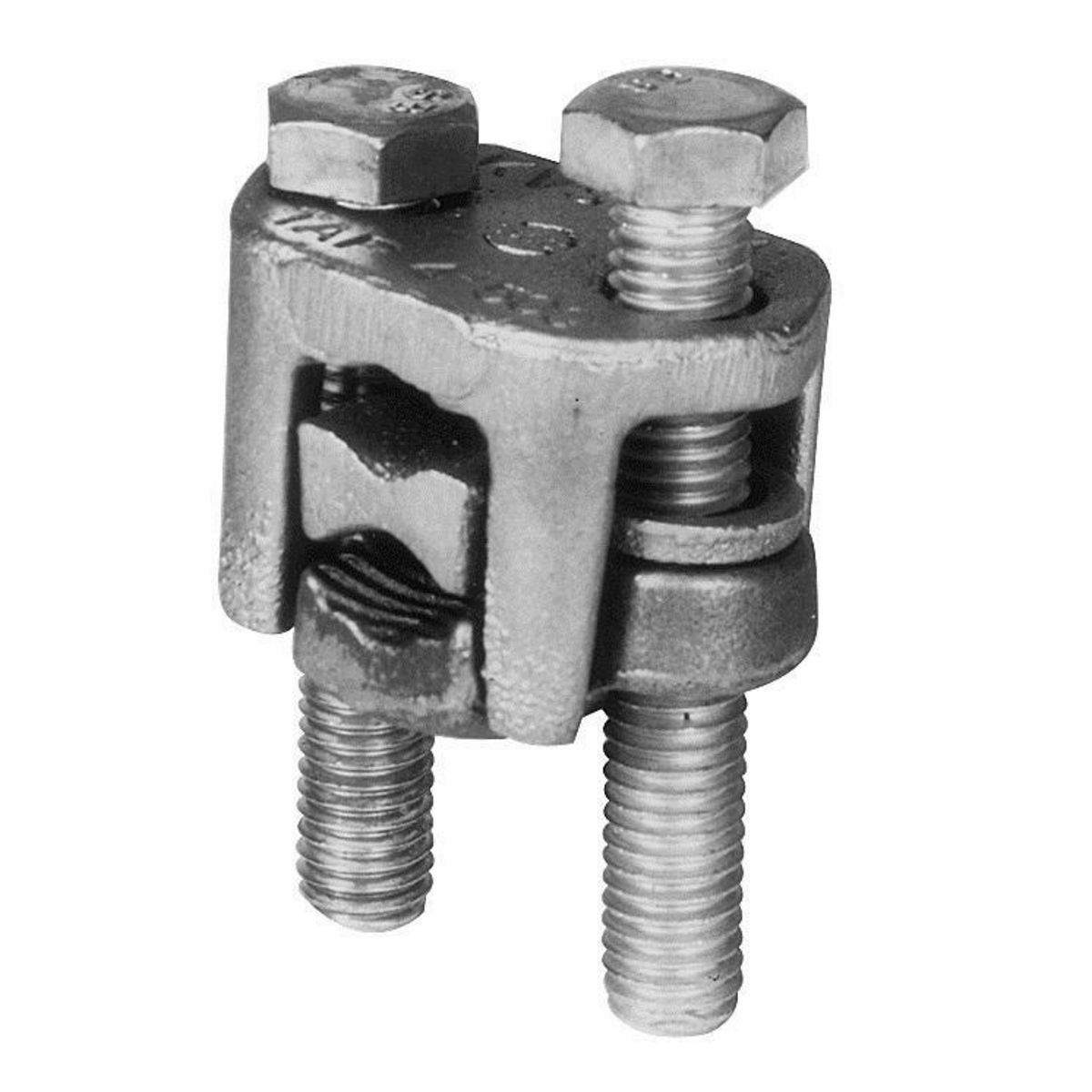 Mechanical Connector For CUWeld and Copper Supplied with a CU alloy Spacer that seperates run and tap conductors, Recommended Torque: 375 LBS.