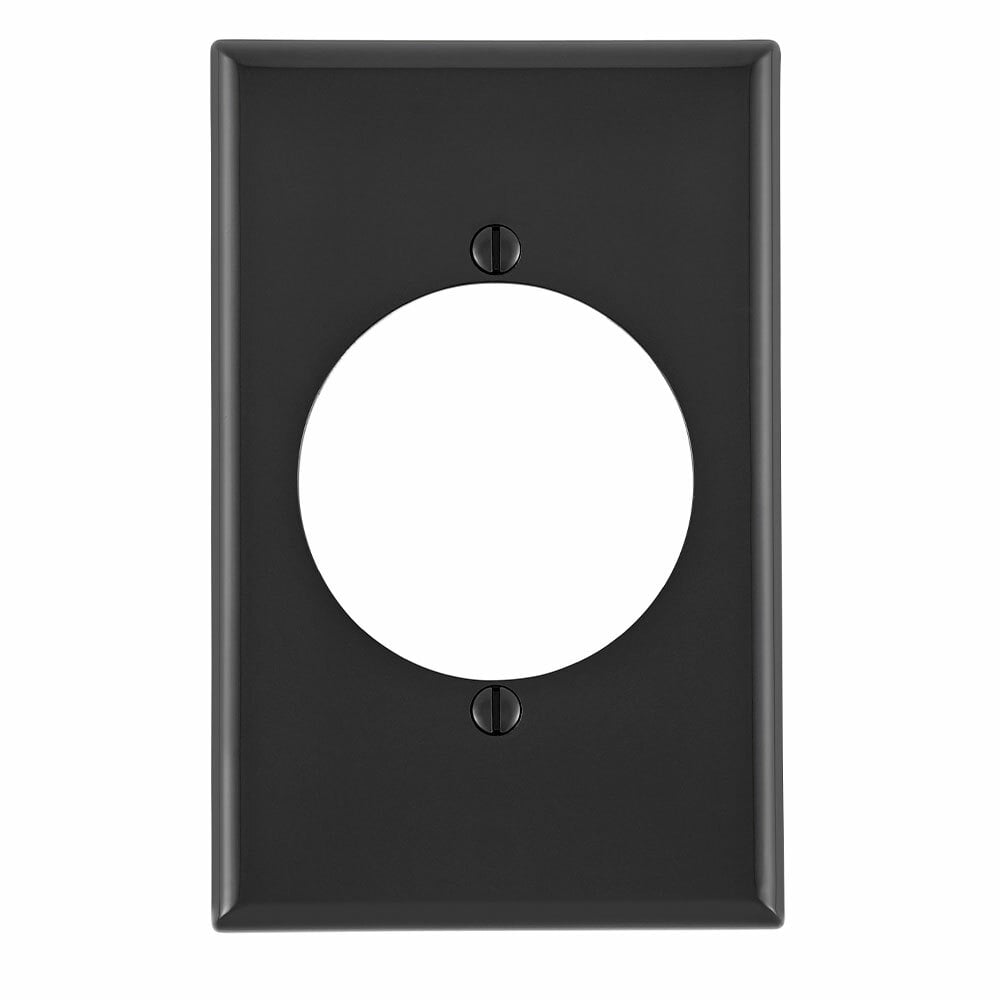 1-Gang Flush Mount 2.15-Inch Diameter, Device Receptacle Wallplate, Ebony