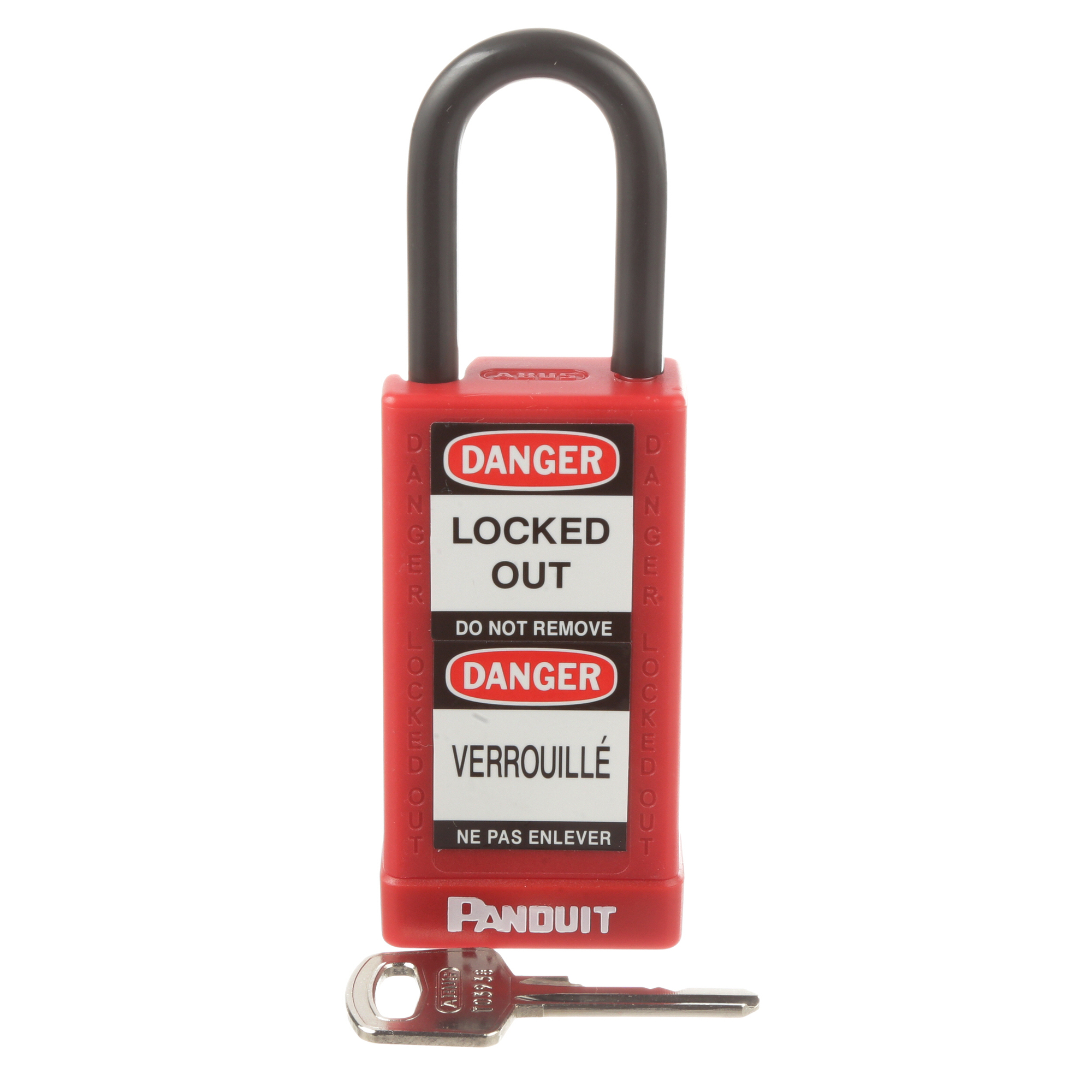Red Plastic, 3.00IN Long Body, Padlock   
