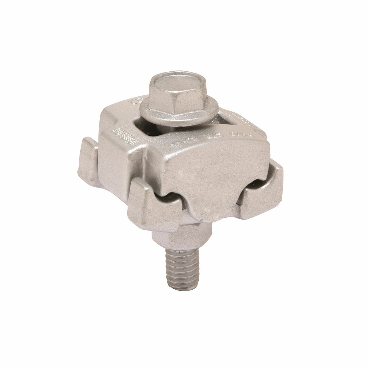 Multiple purpose parallel groove clamp made of high strength, high conductivity aluminum alloy.  Hardware allows for one of two wrench installation,length:1-1/2",width:2-1/8".