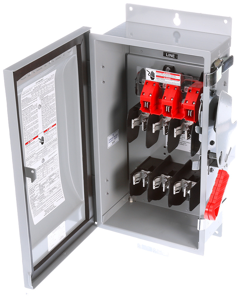  Low Voltage Circuit Protection Heavy Duty Safety Switch. 3-Pole 3-Fuse Fused in a type 12 industrial enclosure. Rated 600VAC (200A).