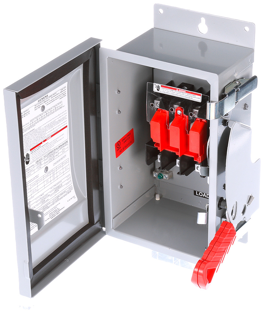  Low Voltage Circuit Protection Heavy Duty Safety Switch. 3-Pole Non-Fused in a type 12 industrial enclosure. Rated 600VAC (30A).