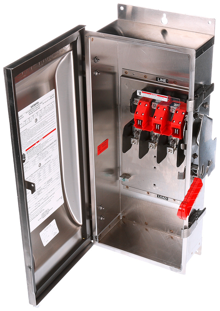  Low Voltage Circuit Protection Heavy Duty Safety Switch. 3-Pole Non-Fused in a type 4/4X 304 grade Stainless Steel enclosure. Rated 600VAC (100A).