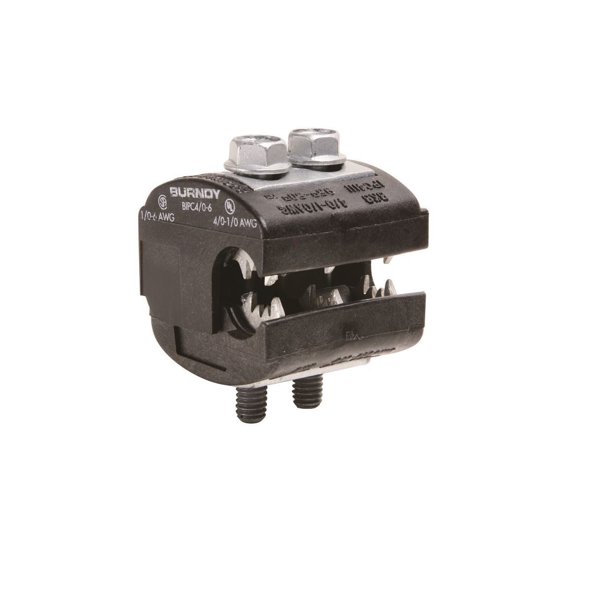 Insulation Piercing Connector, 1/0-4/0 AWG (Run), 6-1/0 AWG (Tap), 300 V.