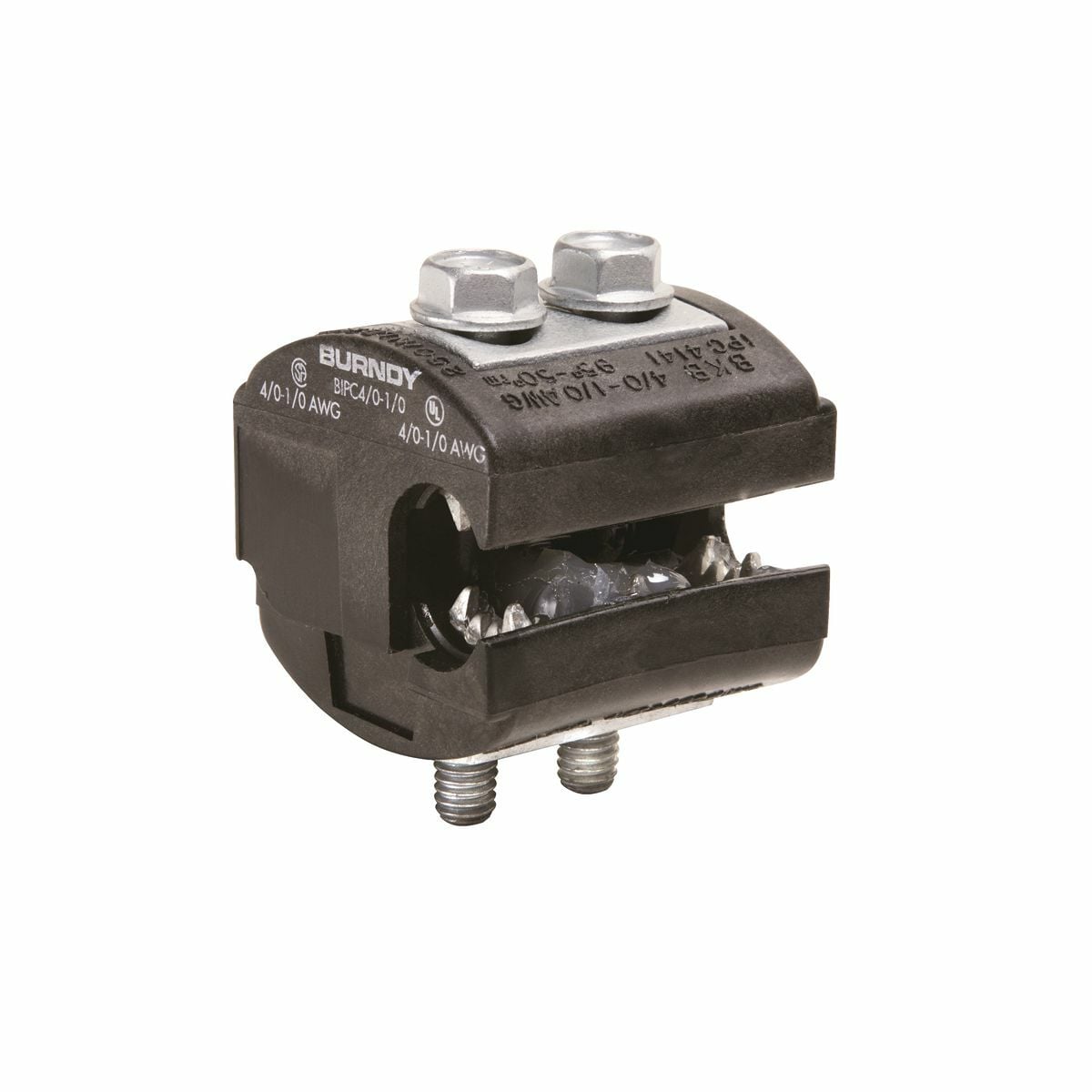 Insulation Piercing Connector, 1/0-4/0 AWG (Run), 1/0-4/0 AWG (Tap), 300 V.