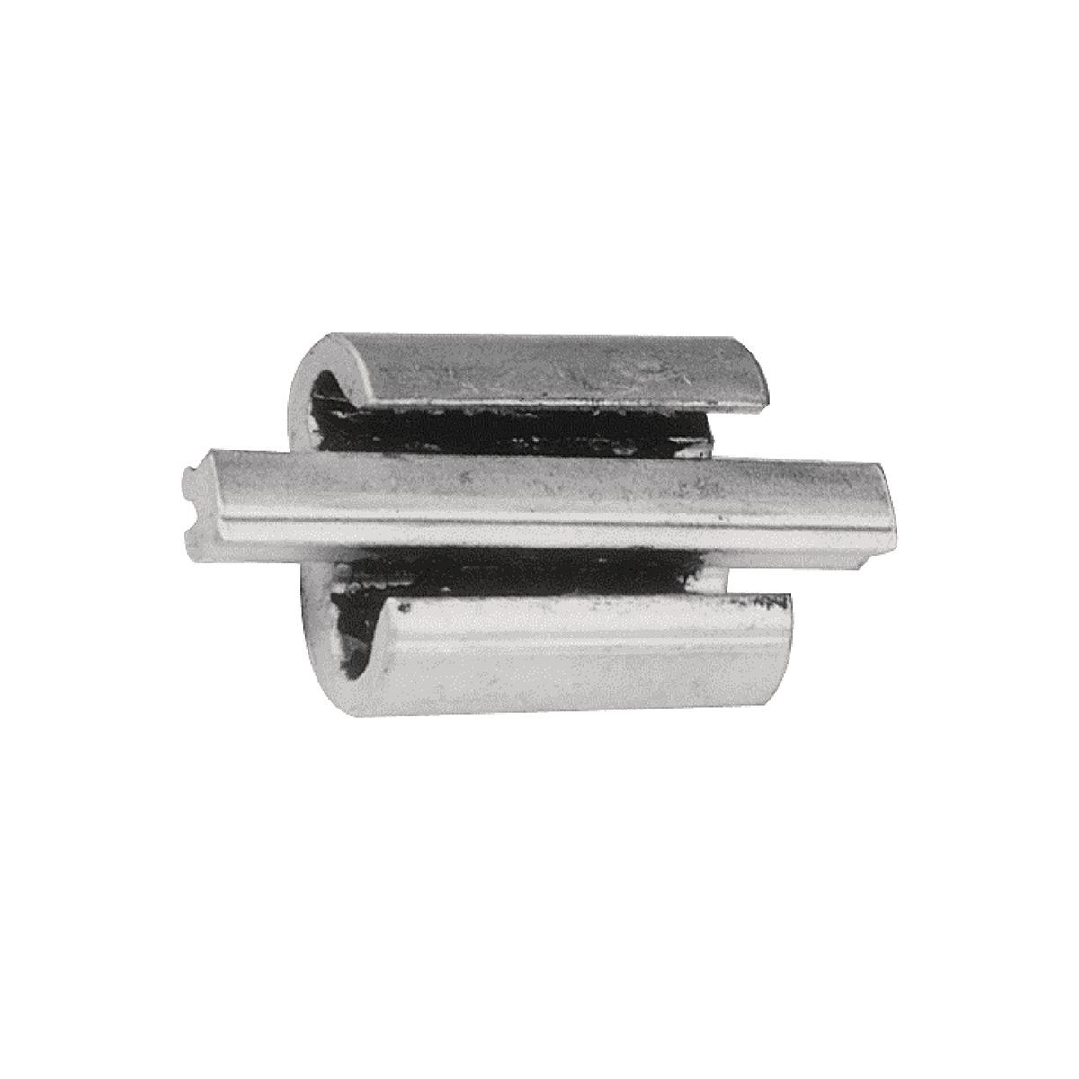 Wide range, universal and reversible, Figure 3 shaped aluminum connector with adjustable overhanging spacer that separates conductors,Conductor Groove A Solid:2/0,3/0.
