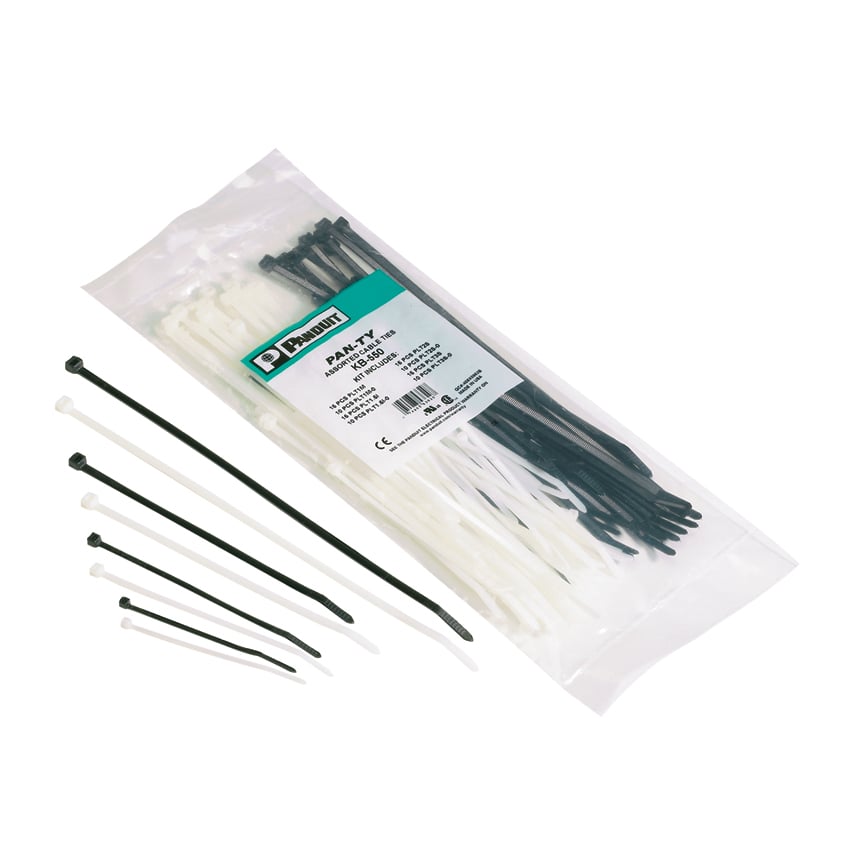 Cable Tie Assortment Pack for Indoor and