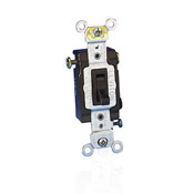54524-2 4-Way Framed Grounding AC Quiet Toggle Switch, 120/277 V AC, 20 A, 800 W, 1000 VA Power Rating