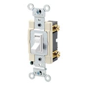 54521-2W Framed Grounding AC Quiet Toggle Switch, 120/277 V AC, 20 A, 800 W, 1000 VA Power Rating