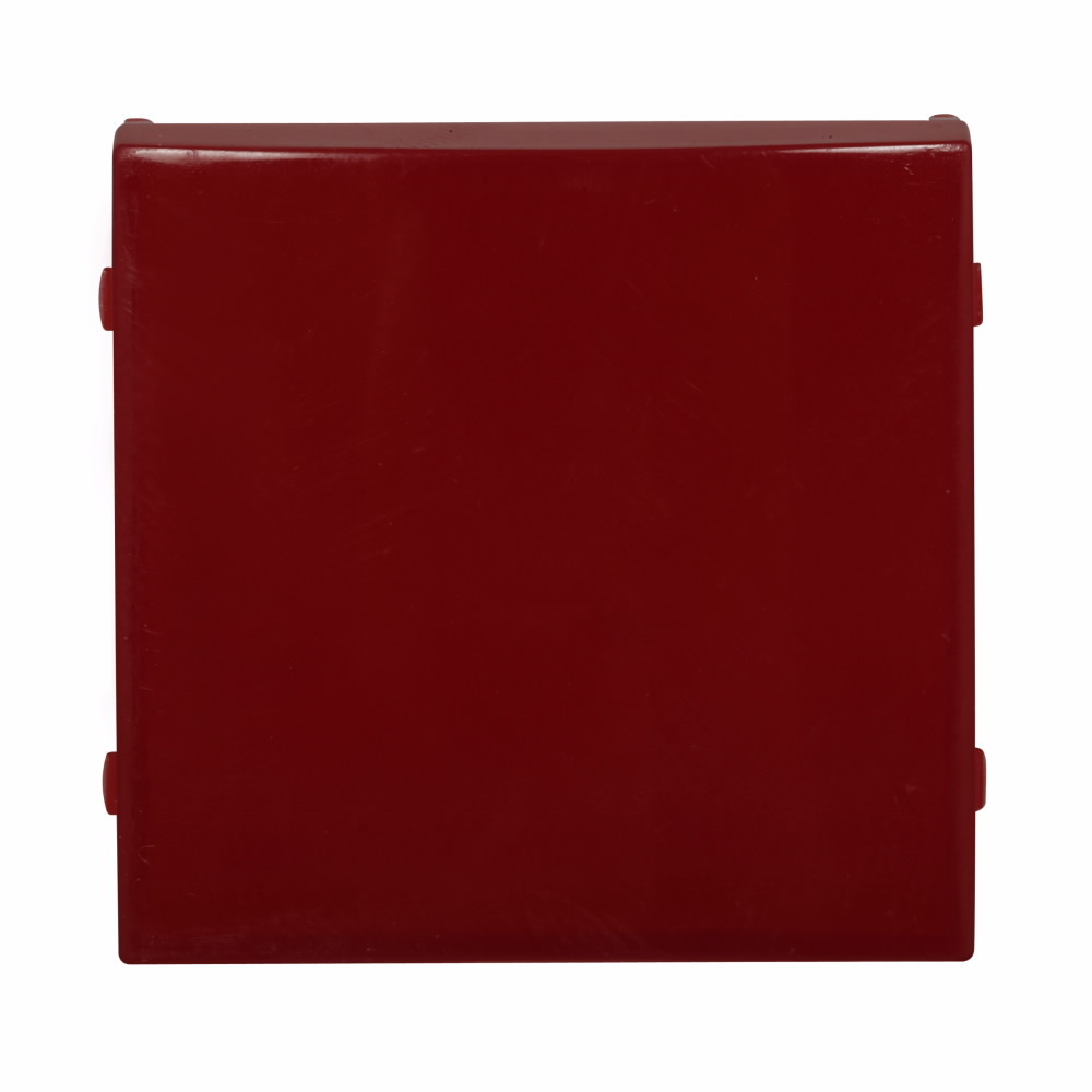 Eaton E30 pushbutton operator lens, E30 series, Square Multifunction, Pushbutton Operator Lens, Type F, Red actuator, Legend: Blank legend, 3/16 In high