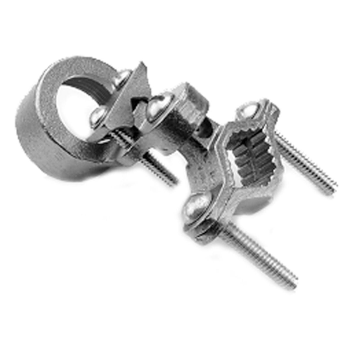 Cast Bronze Clamp, Cable to Water Pipe, 2/0 AWG -10 AWG, 1/2" - 1" Water Pipe, 3/4" hub.