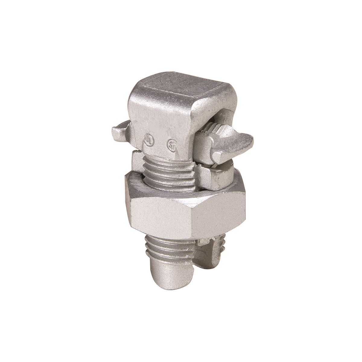 Aluminum Split Bolt, (Run,Tap):: Al-Al: 500 kcmil, 500 kcmil , Al-Cu: 400 kcmil, 2 AWG (Str) , Cu-Cu: 500 kcmil, 2 AWG (Str), Tin Plated.