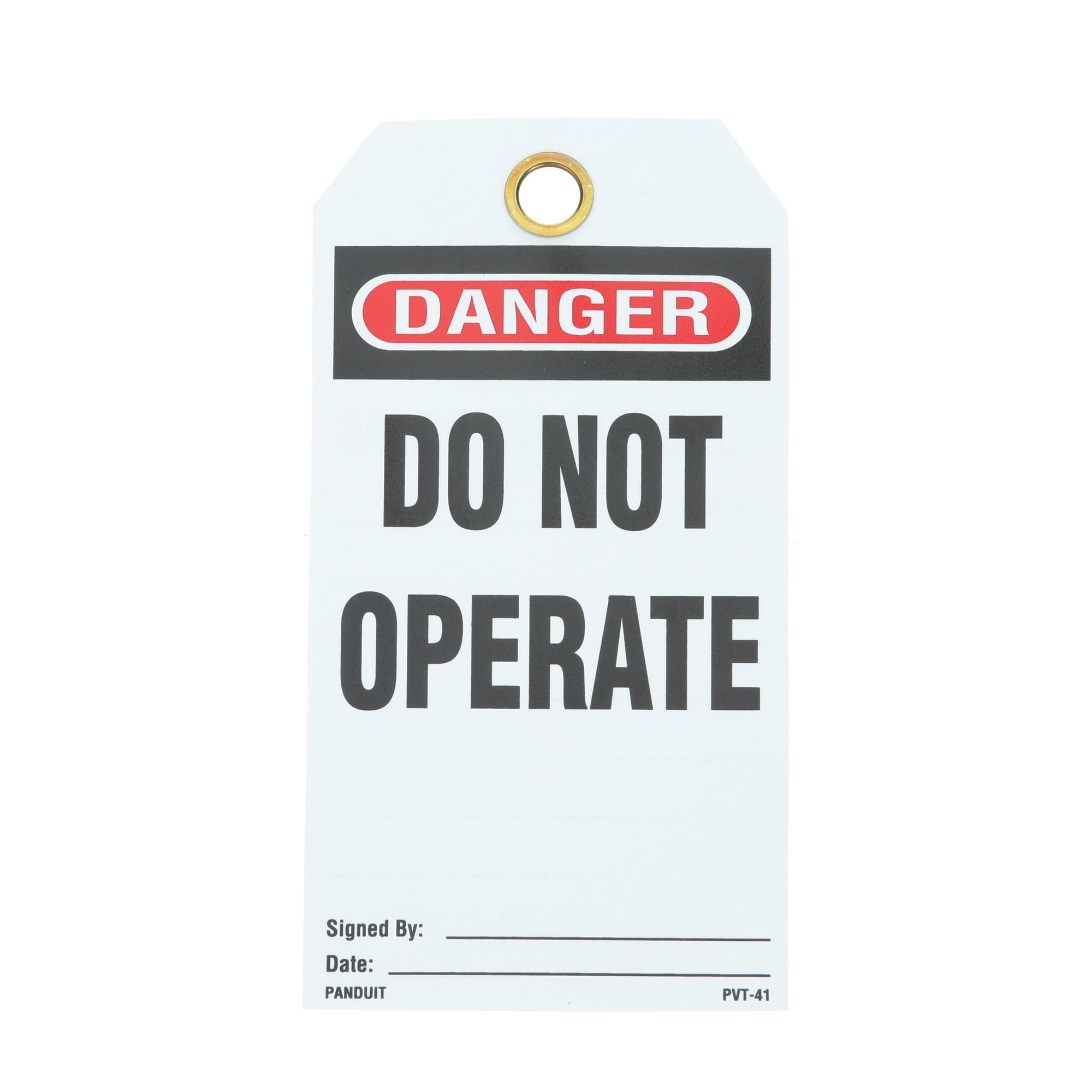 Plastic Tag, FTDanger Do Not OperateFT, 5