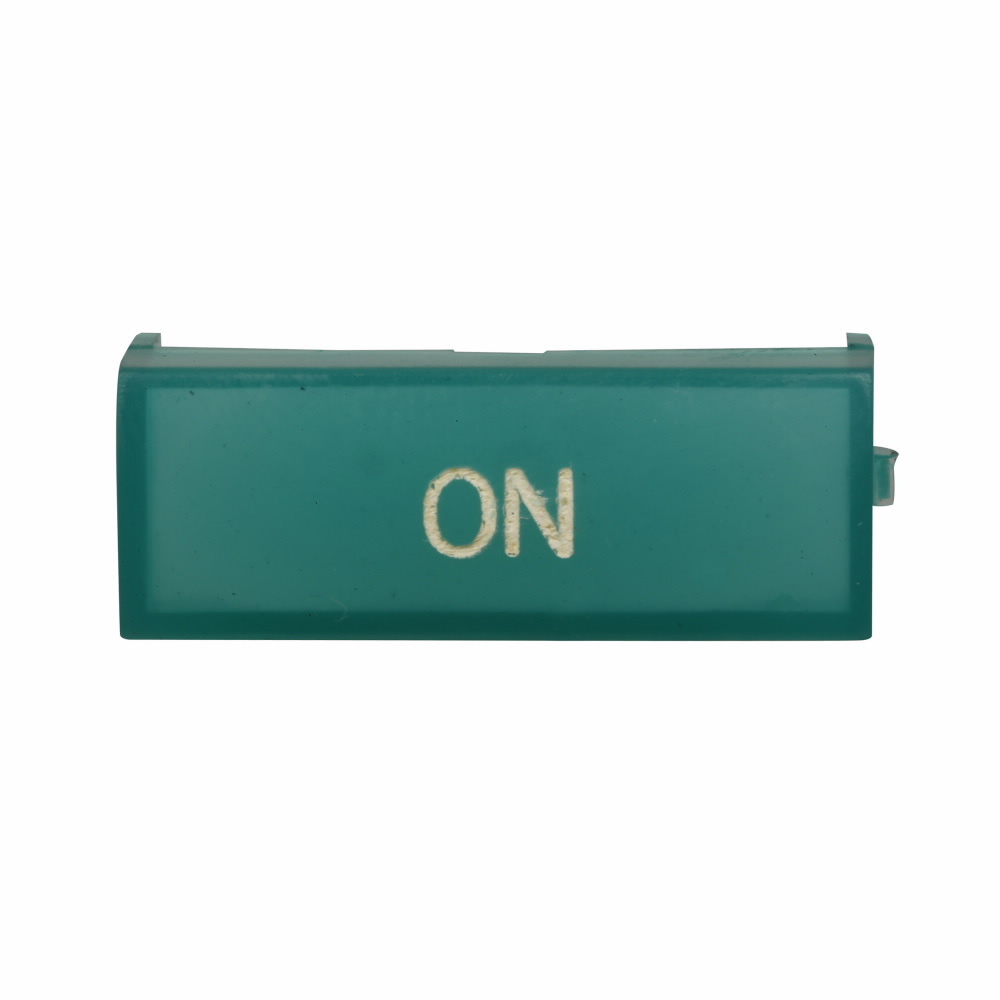 Eaton E30 pushbutton operator lens, E30 series, Square Multifunction Pushbutton Operator Lens, Type J, Green actuator, Legend: Blank legend, 1/8 In high