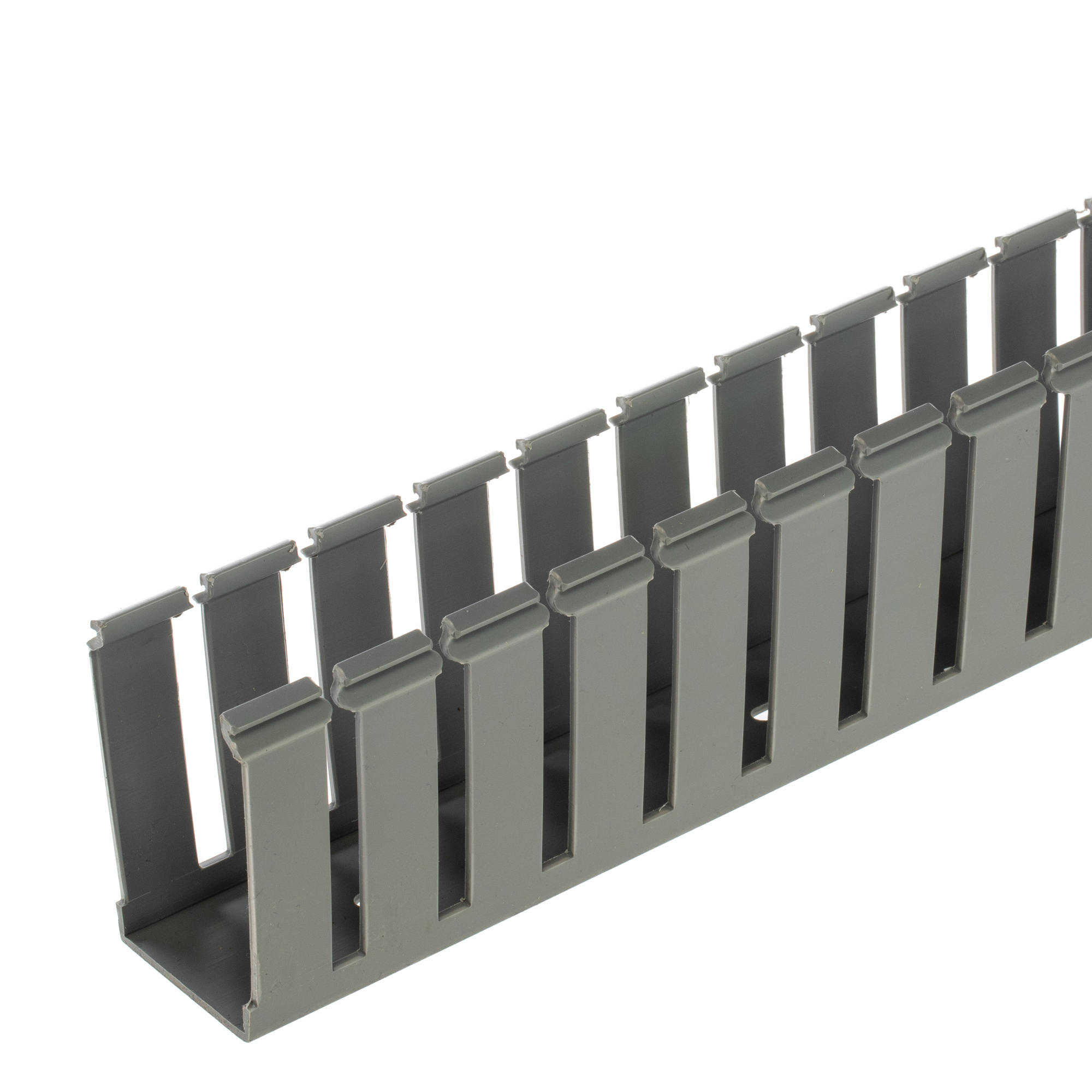 Slotted Duct, PVC,3X3X6FT,LGRY           