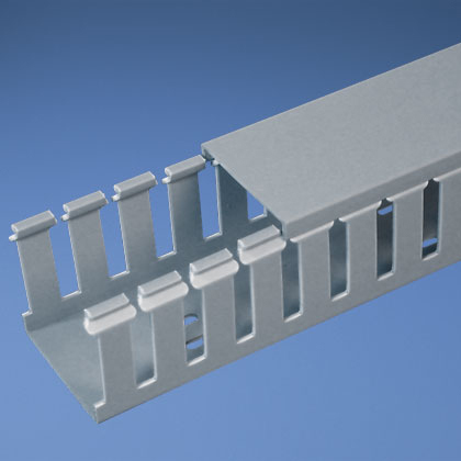 Slotted Duct, PVC,4X4X6FT,ADH,LGRY       