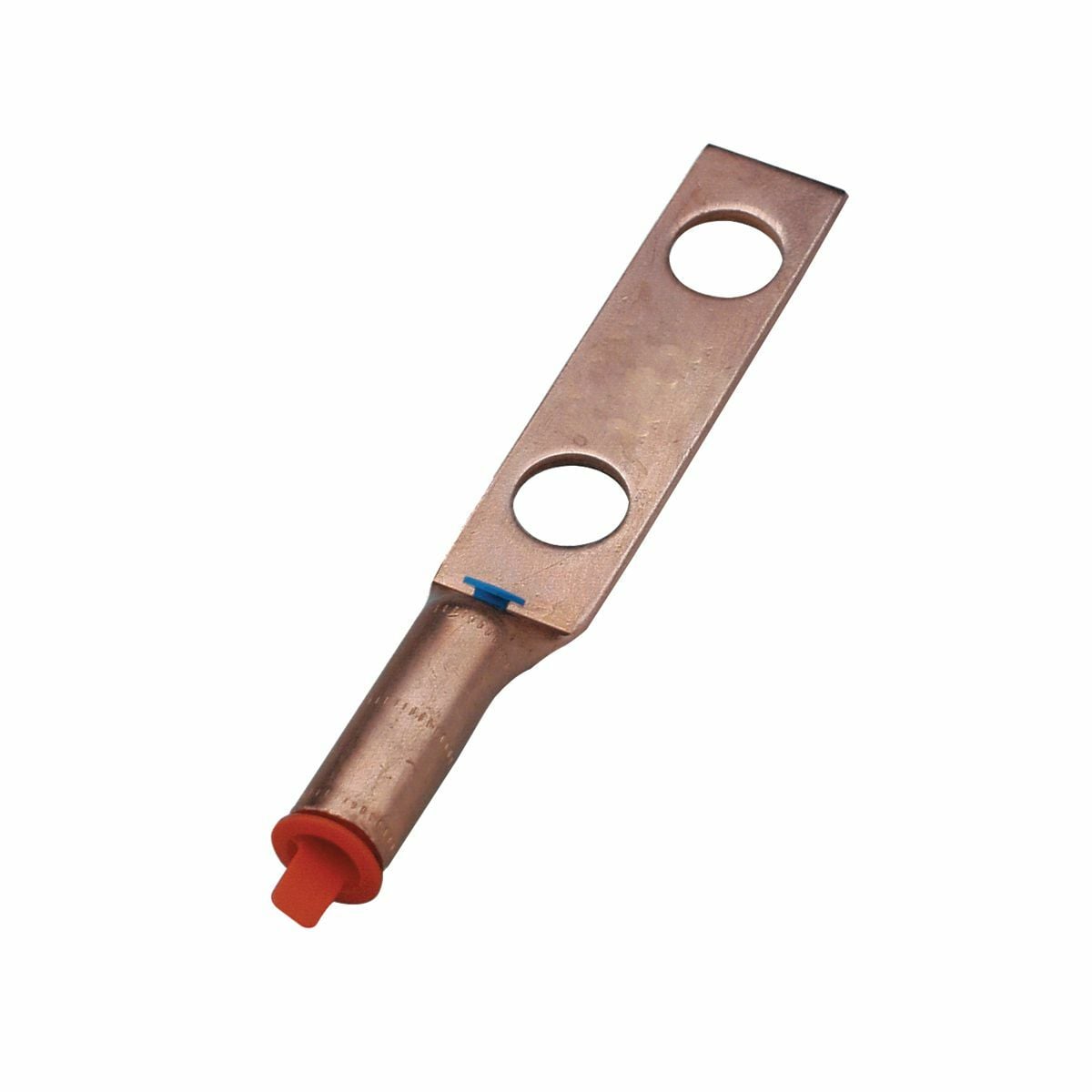HYLUG? Copper Compression Terminal for Grounding; 2-Hole; 1/2" Stud; 1-3/4" Spacing; Long Barrel; Accommodates: #2 Str; 4.71" Length