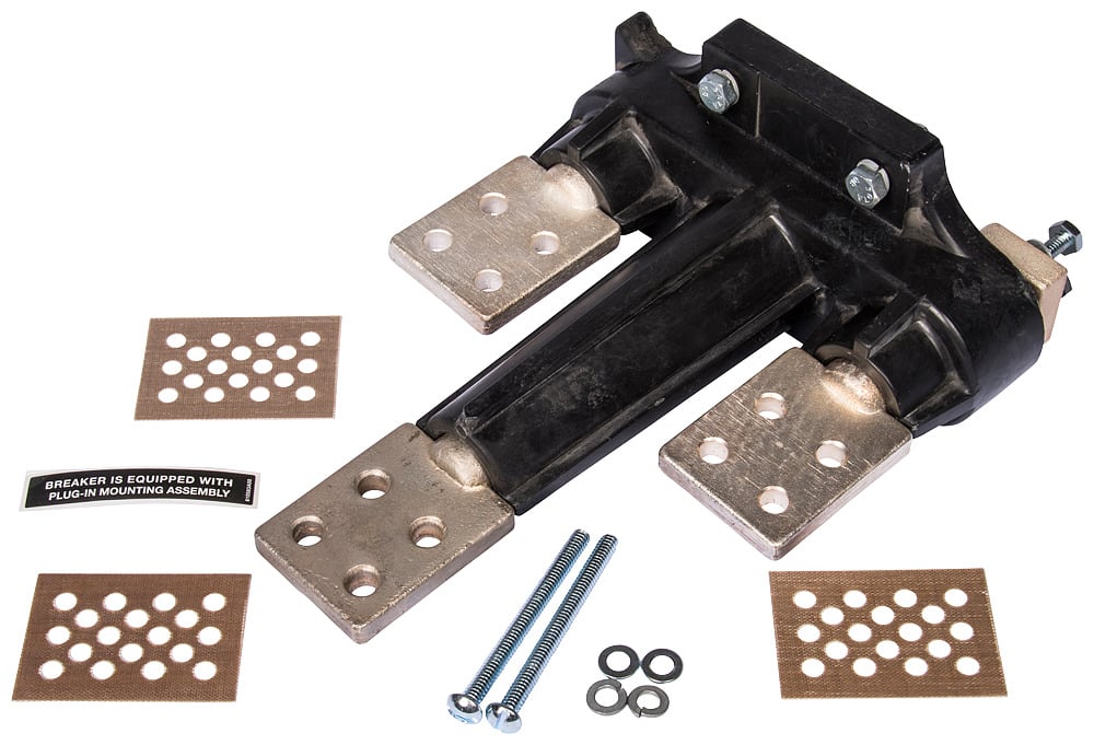  LOW VOLTAGE SENTRON MOLDED CASE CIRCUIT BREAKER EXTERNAL ACCESSORY. PLUG-IN MOUNTING ASSEMBLY (BASE AND TULIP ASSEMBLY). FOR 3-POLE ED FRAME BREAKERS. SUITABLE FOR LOAD SIDE ONLY.