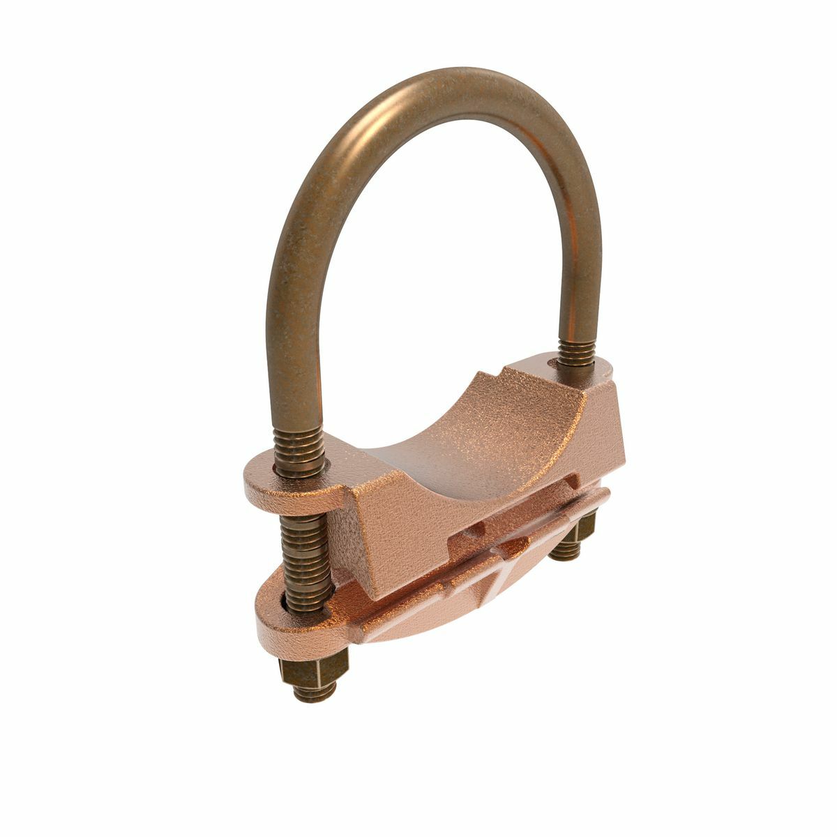 Mechanical Grounding Connector, Cable to Rod or Pipe, 2/0 AWG (Sol) -250 kcmil, 1-1/4" Pipe, 1-3/8"-1-1/2" Rod, #11 Rebar, Bright Dipped.