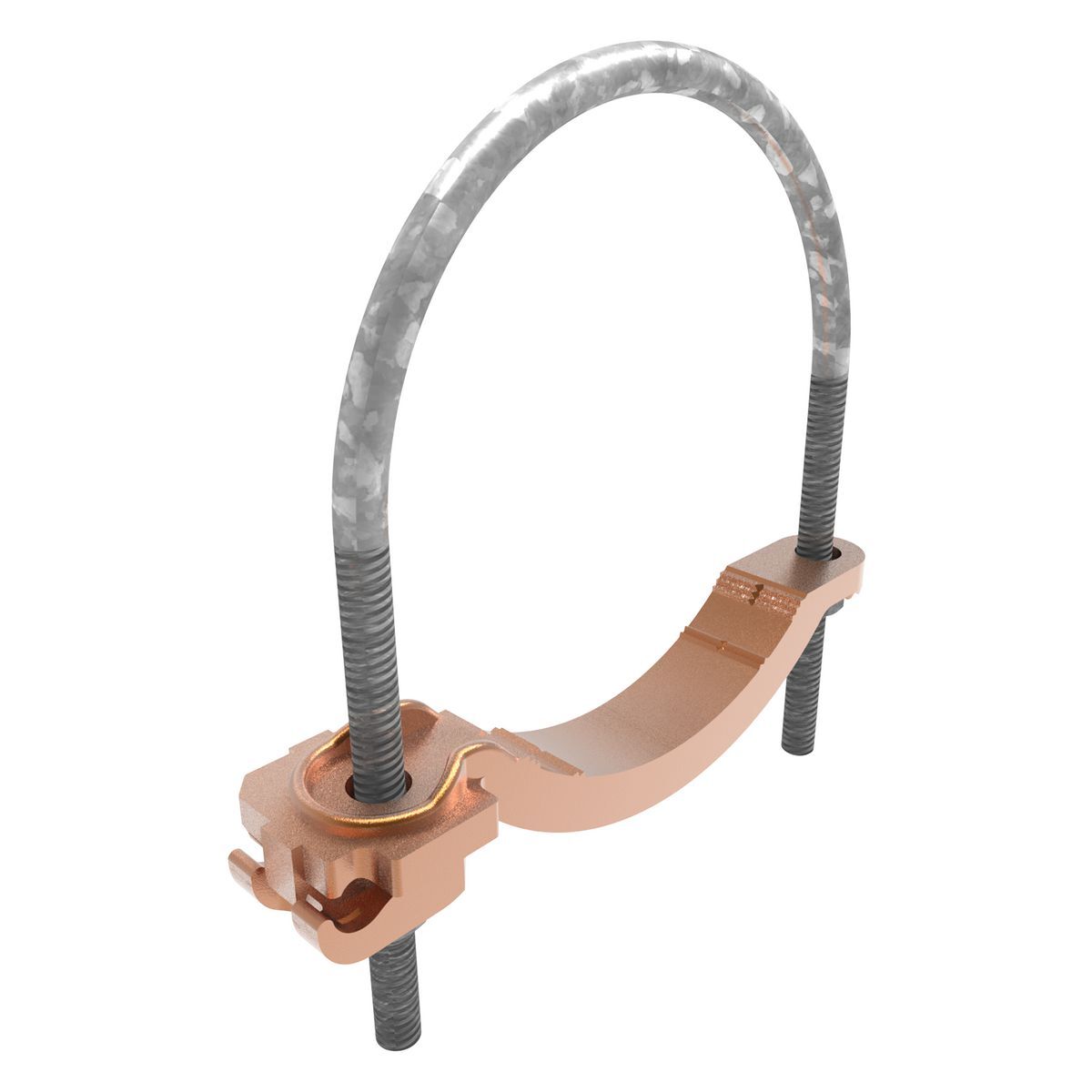 Mechanical Grounding Connector, Conductor to Water Pipe, 4-4/0 AWG, 4" -  5" Pipe, 3/8" Stud.