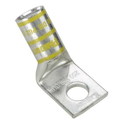 Cu,CompLug,1H,#4-#3A,#2A,3/8S,45,PK50