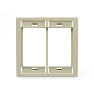 MOS Wallplate, dual-gang, ivory