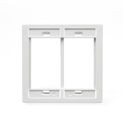 MOS Wallplate, dual-gang, white