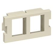 MOS Insert, 2-port QuickPort Adapter, 1 unit high, Ivory