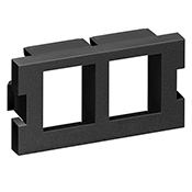 MOS Insert, 2-port QuickPort Adapter, 1 unit high, Black