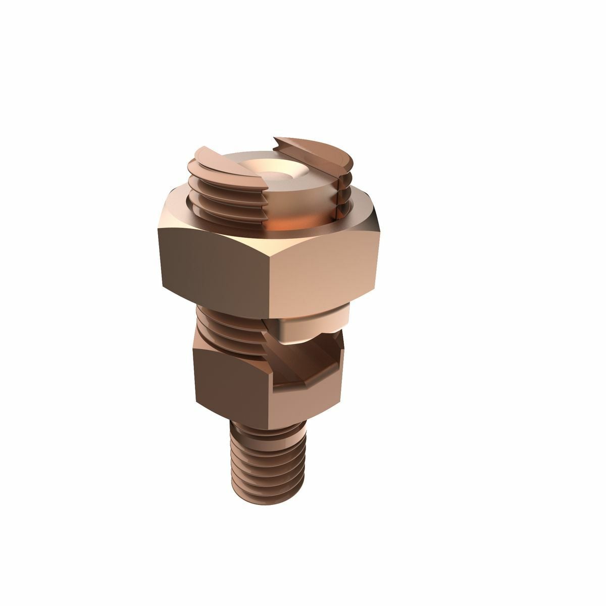 Mechanical SERVIT POST? Connector; Cable to Flat, 8-2 AWG (Str) / 10-1 AWG (Sol), 3/8" Stud; body height: 1.05"