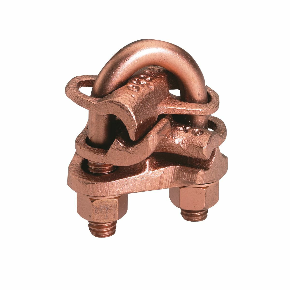 Mechanical Grounding Connector, Cable Cross Connection, 2/0 AWG (Sol.) - 250 kcmil ( Run), 2/0 AWG (Sol.) - 250 kcmil ( Tap), 3/8" Stud.