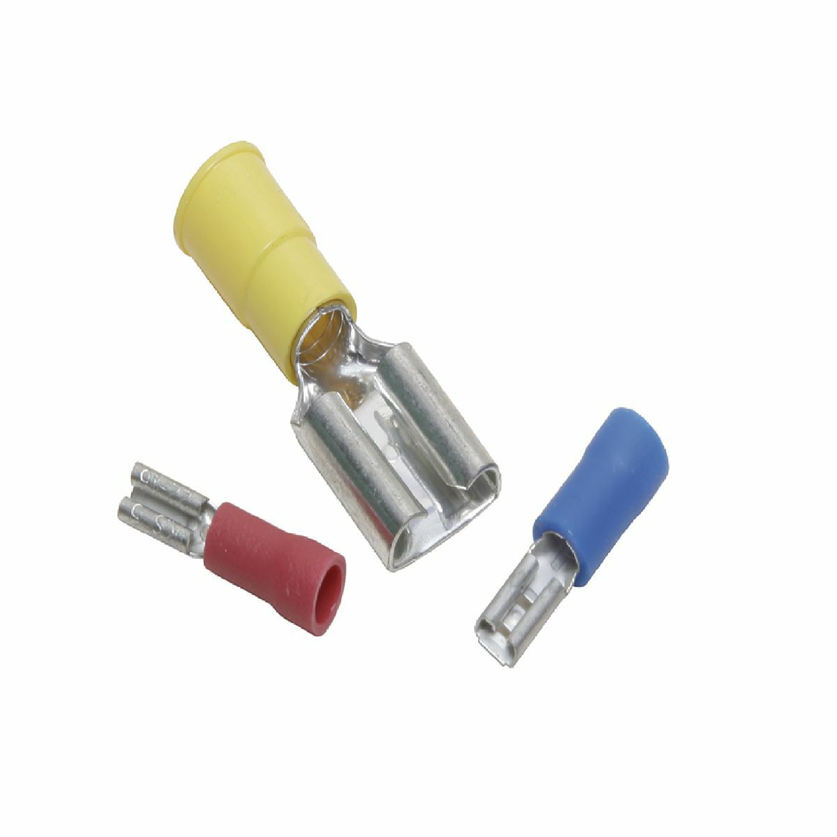 Brass Female Quick Disconnect, 18-22 AWG, Vinyl Insulated, Tin Plated.