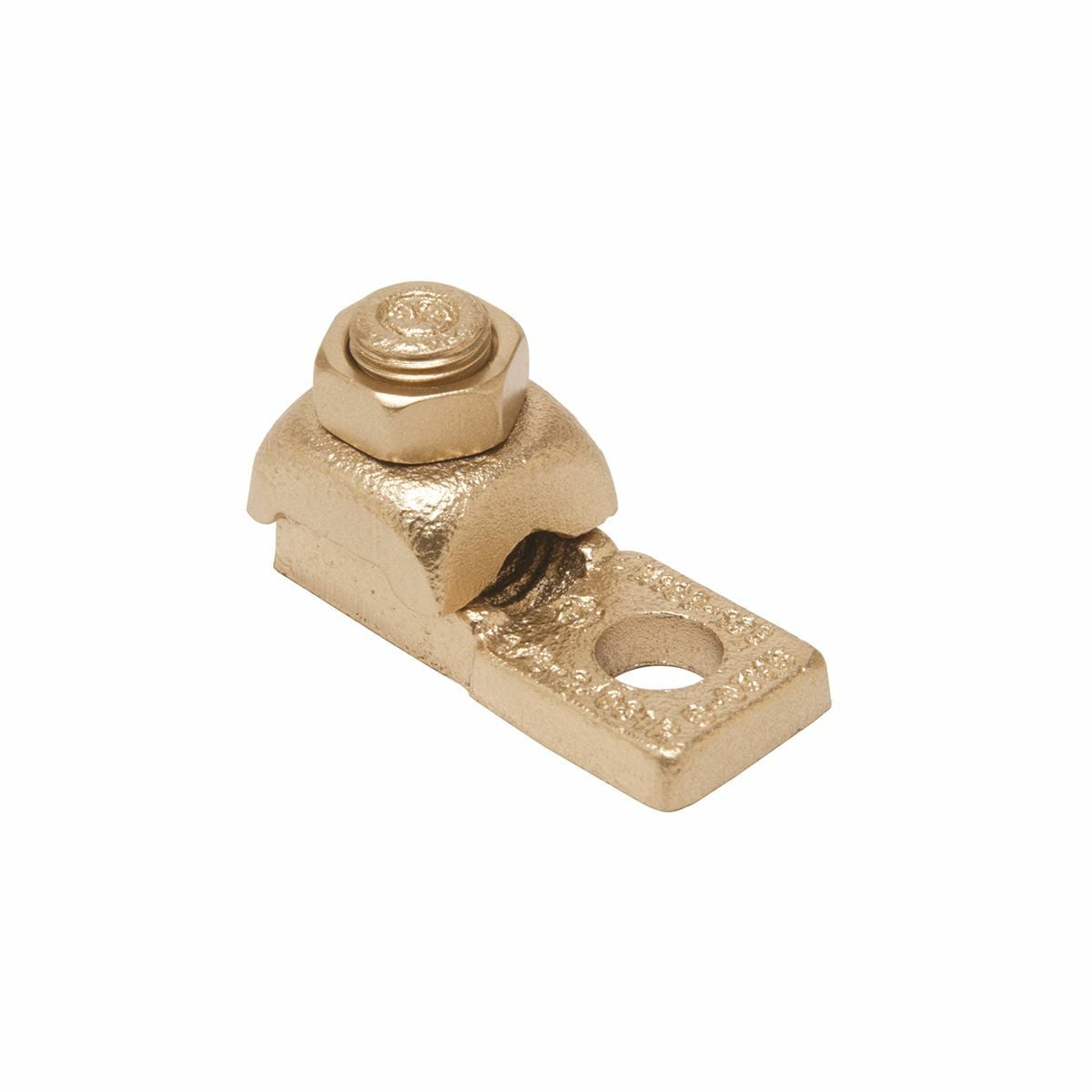 Copper Terminal, Heavy Duty, 1 Hole, 1/0-2/0 AWG (Str), 3/8" Stud, 1 Screw.