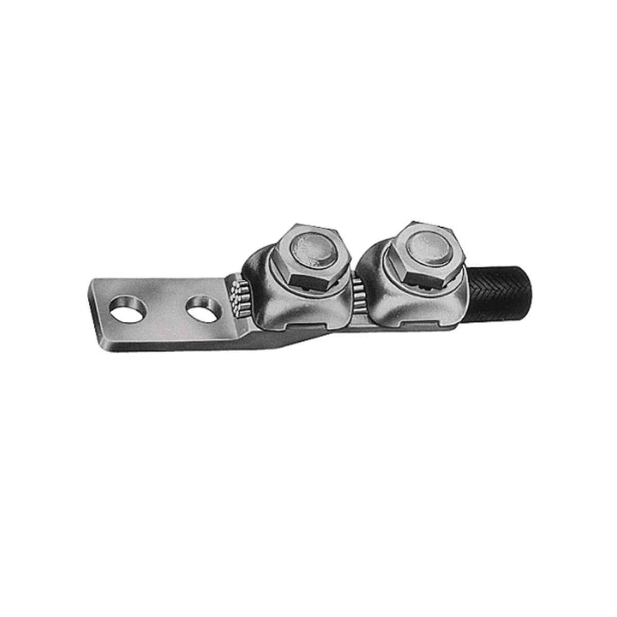Copper Terminal, Heavy Duty, 2 Hole, 600-800 kcmil, 1/2" Stud, 1-3/4" Stud Hole Spacing, 1 Screw.