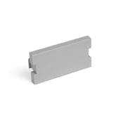 MOS Insert, Blank Module, 1 unit high, grey