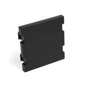 MOS Insert, Blank Module, 2 units high, black