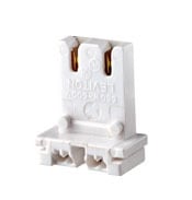 Medium Base, Bi-Pin, Standard Fluorescent Lampholder, U-Shaped Lamp, Slide-On Self- Aligning, Straight-In Double Edge, Quick-Connect, White