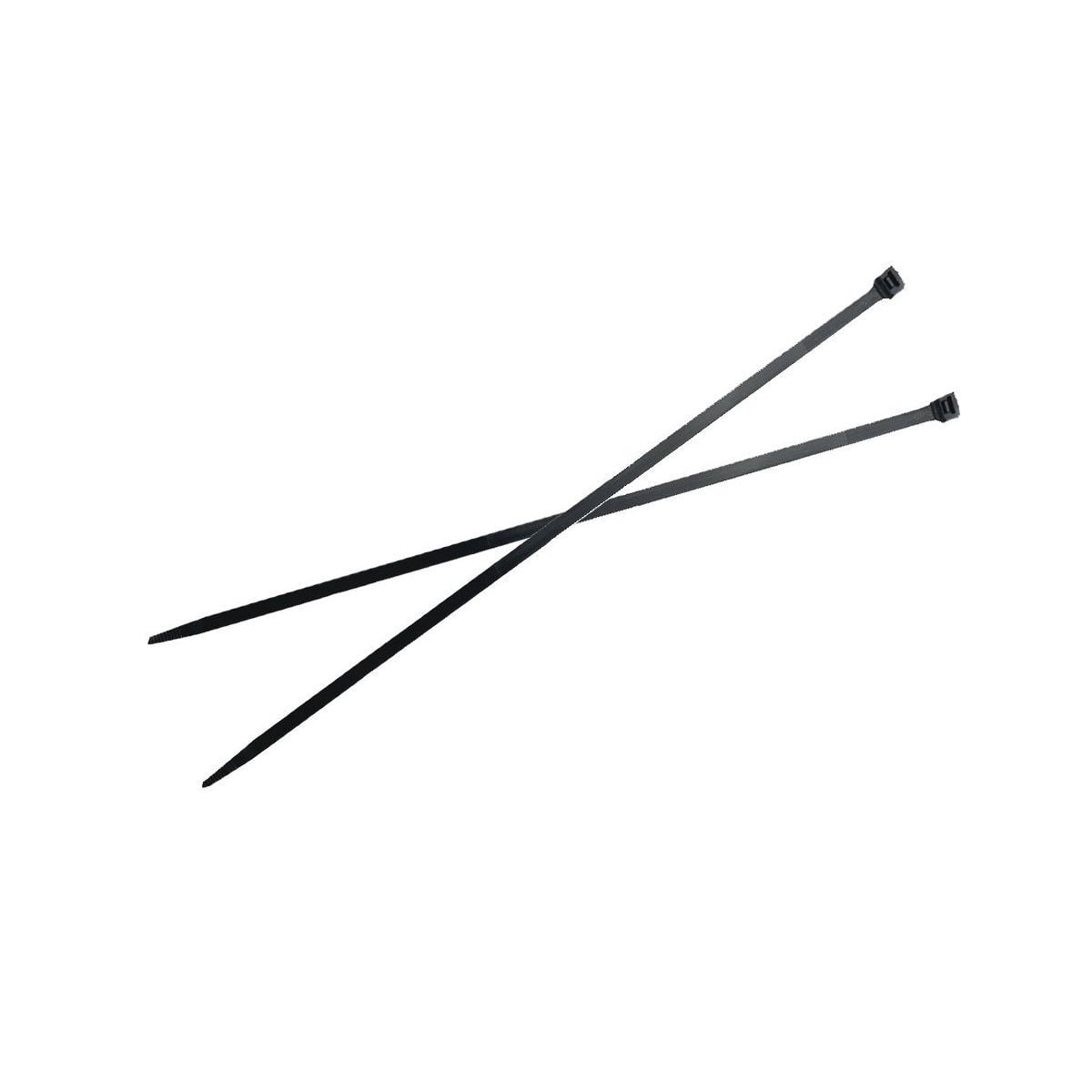 UV Black Nylon 6/6 Cable Tie, 4" Max. Bundle Dia, 40 Lbs, 14.50" Long, 0.15" Wide.