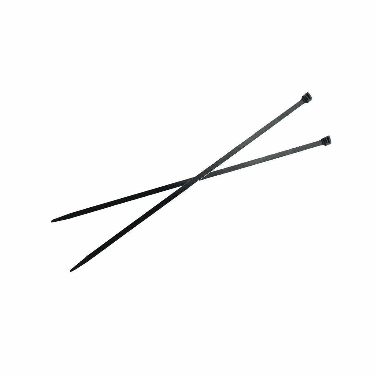 UV Black1 Nylon 6/6 Cable Tie, 1.75" Max. Bundle Dia, 50 Lbs, 8" Long.