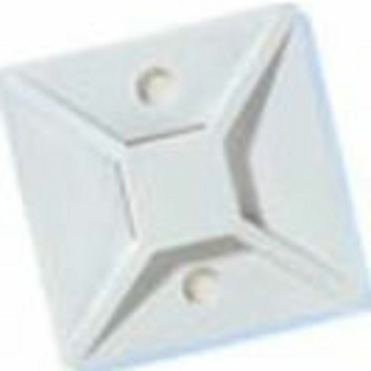 Rubber Adhesive Cable Tie Mounting Base,0.14" Max. Tie Slot Width.