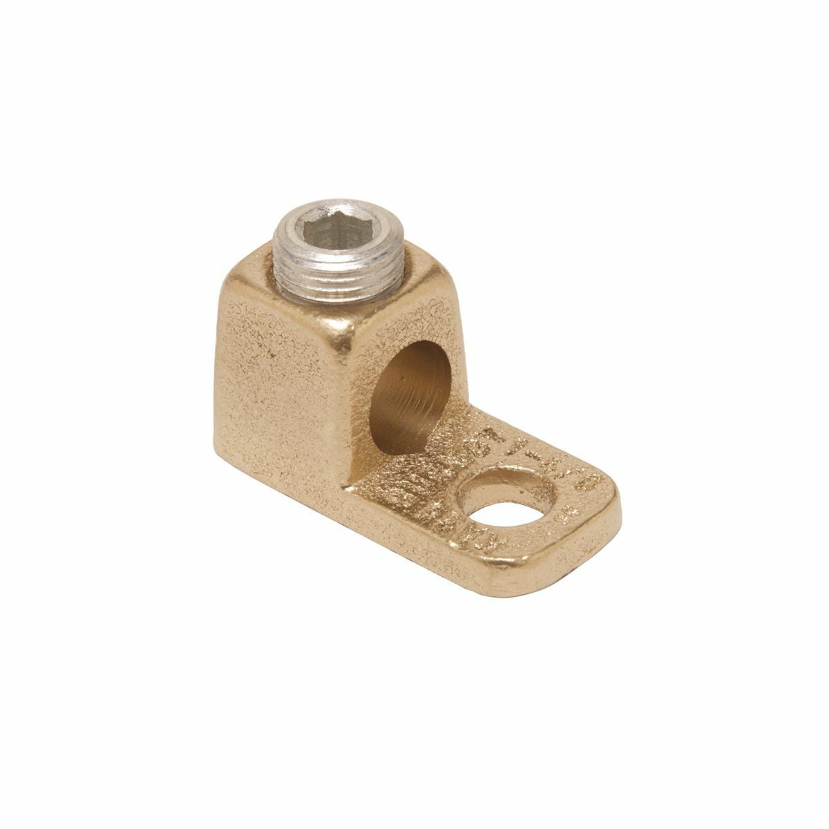 Copper Terminal, 1 Hole, 14 AWG (Sol)-4 AWG (Str), 1/4" Stud, 1 Screw.