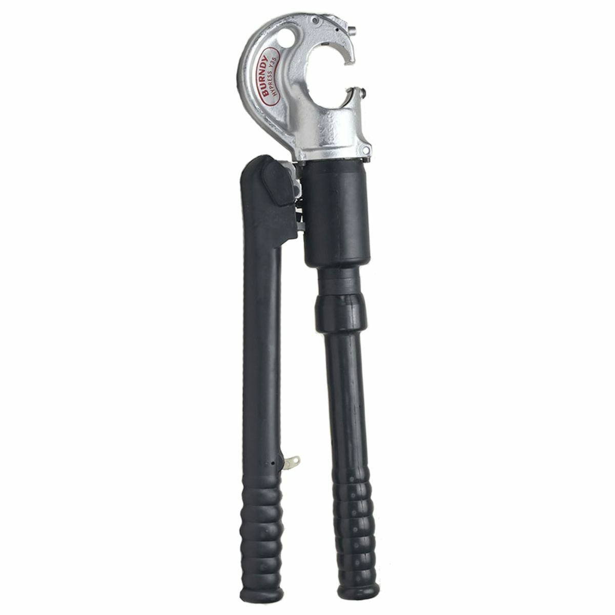 12-Ton Covered C-Head Crimper, Self Contained Hydraulic, Uses U Dies, #8 AWG - 750 kcmil Copper and Aluminum, up to 3/4" Ground Rod